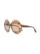 Image 2 of A.N.G.E.L.O. Vintage Cult striped frame oversized sunglasses