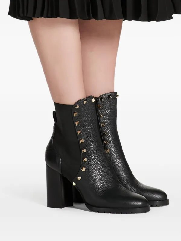 Valentino Garavani Rockstud Chelsea Boots | Black | FARFETCH CA