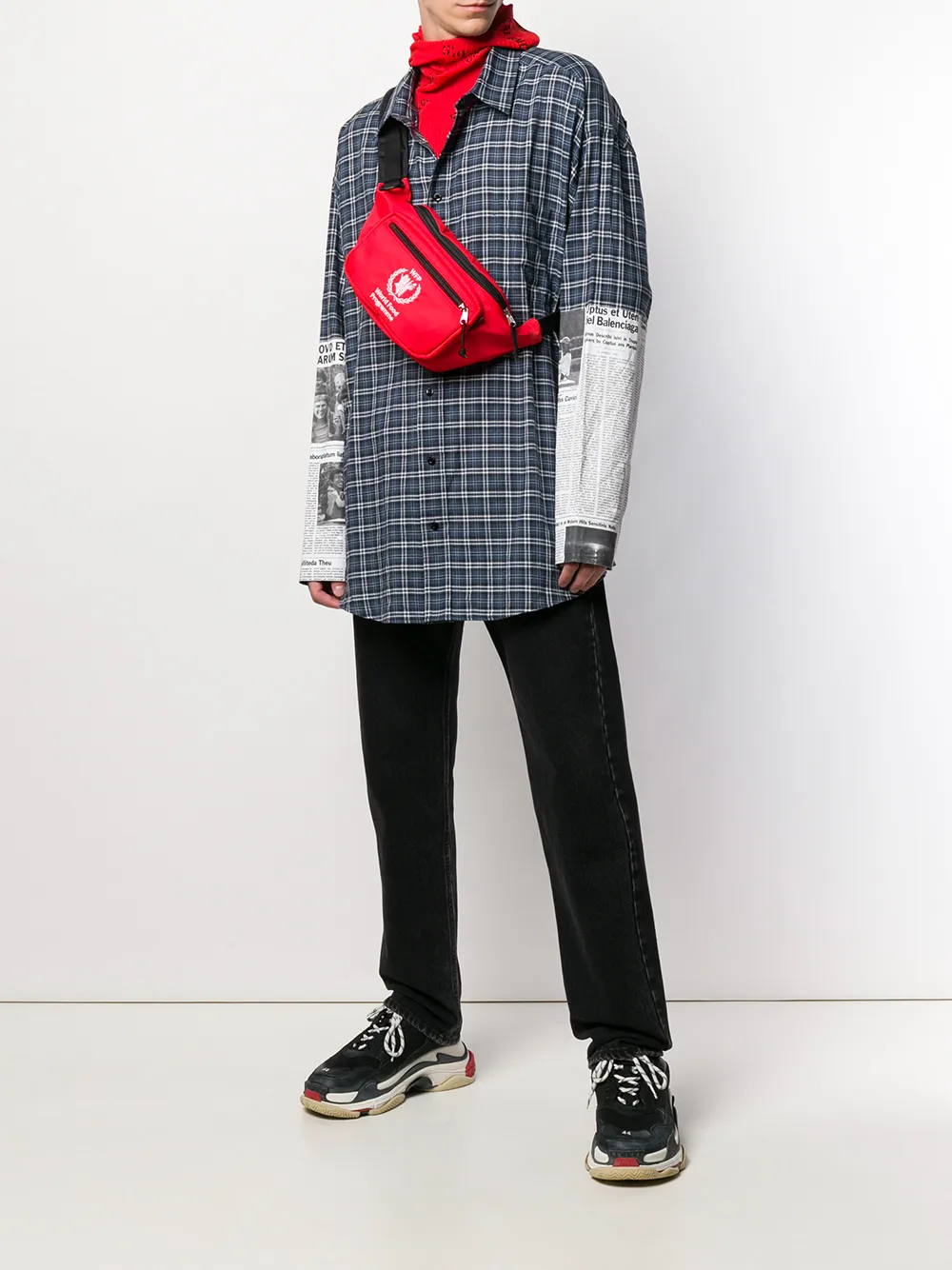  Balenciaga Gürteltasche Mit Logo   Rot 