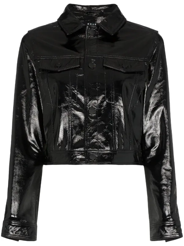 Ksubi A2b Cropped Patent Jacket Ss19 Farfetch Australia