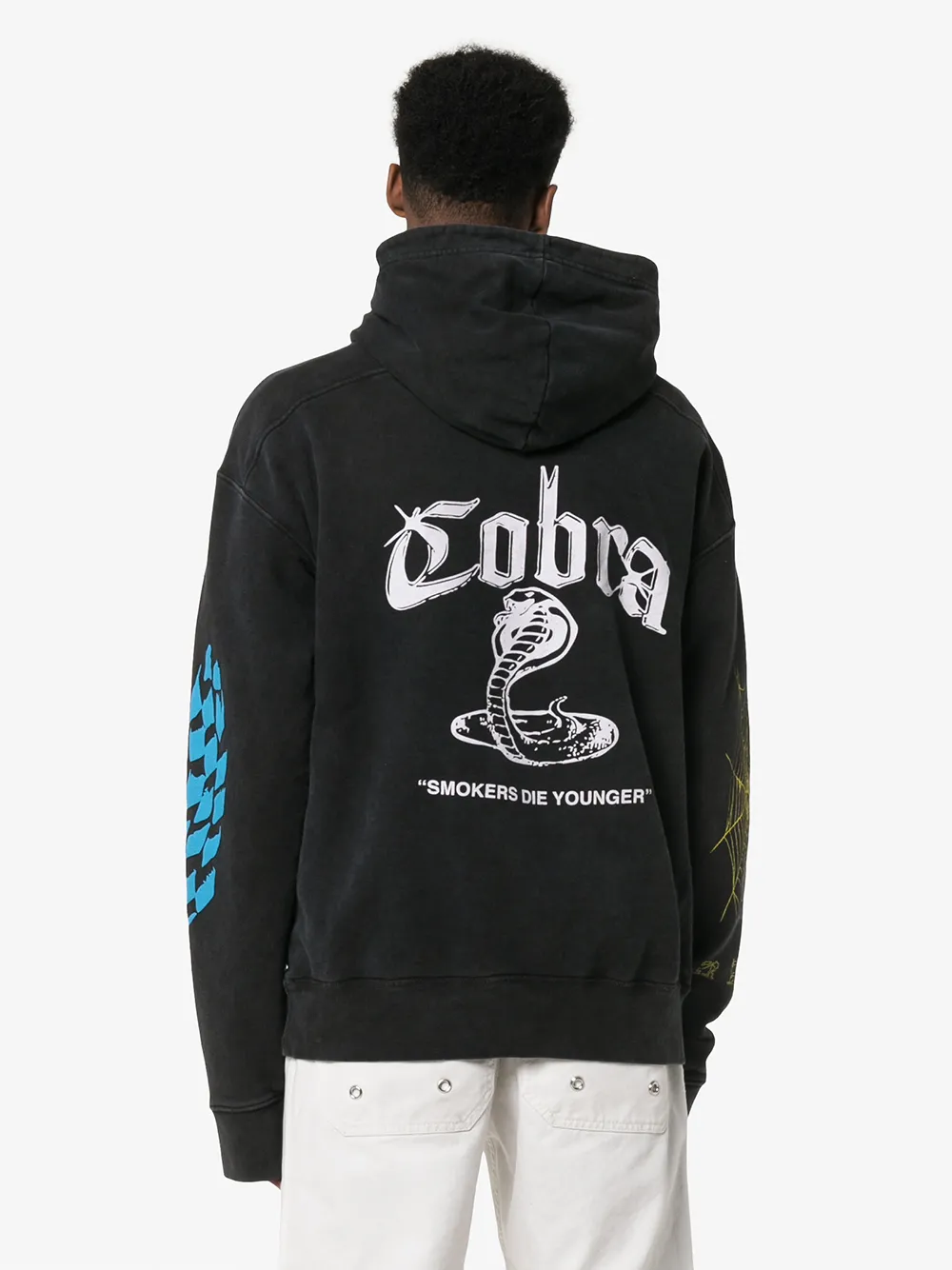 logo print cotton hoodie