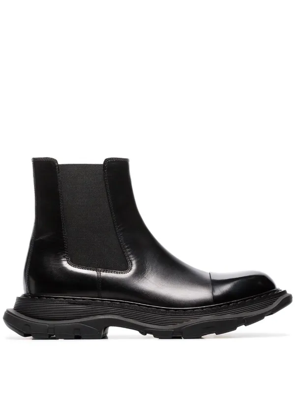 Alexander Mcqueen Chunky Soled Leather Chelsea Boots ... Alexander Mcqueen Chunky Soled Leather Chelsea Boots ...