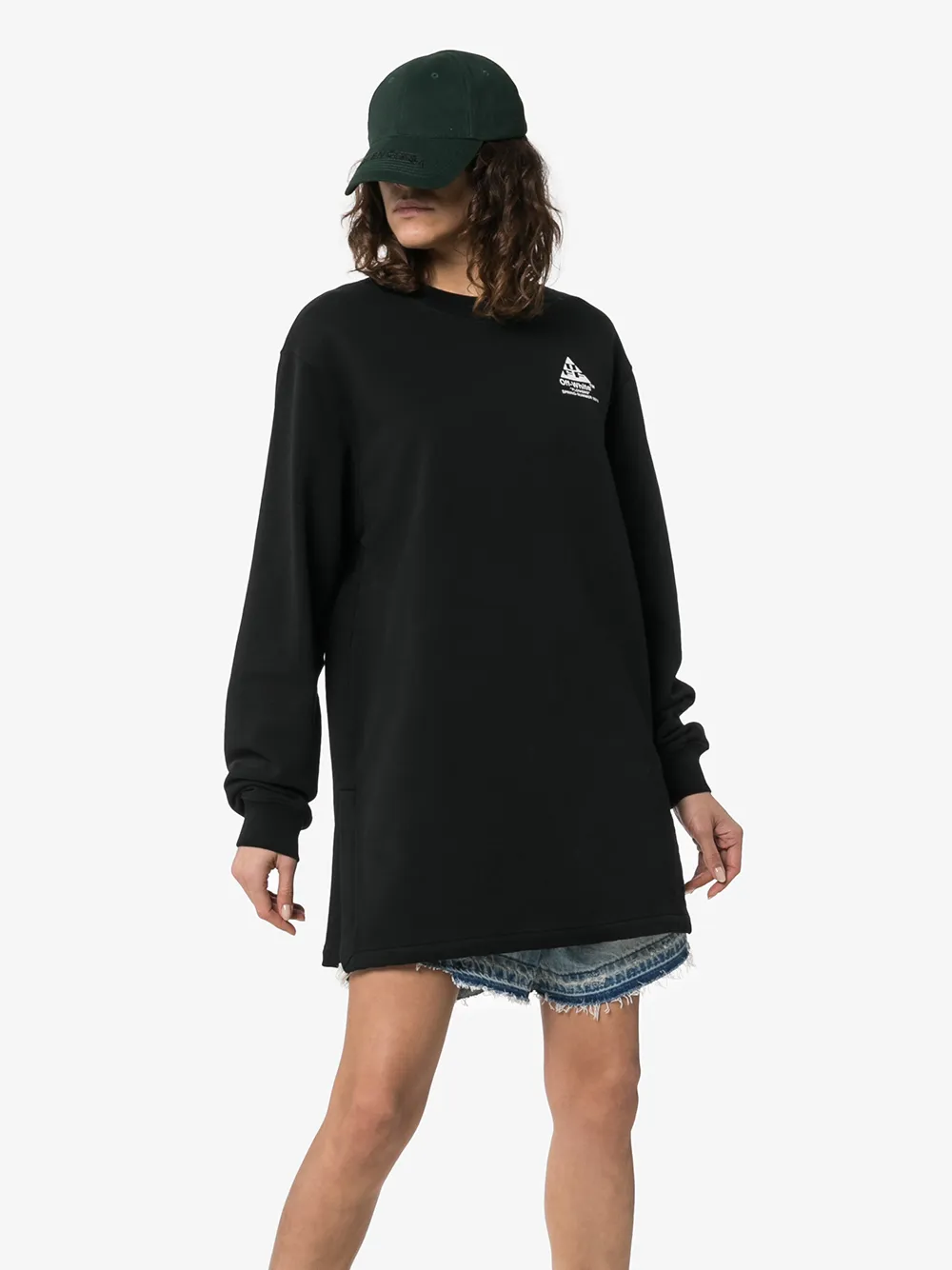 Off-White Katoenen sweater jurk Zwart