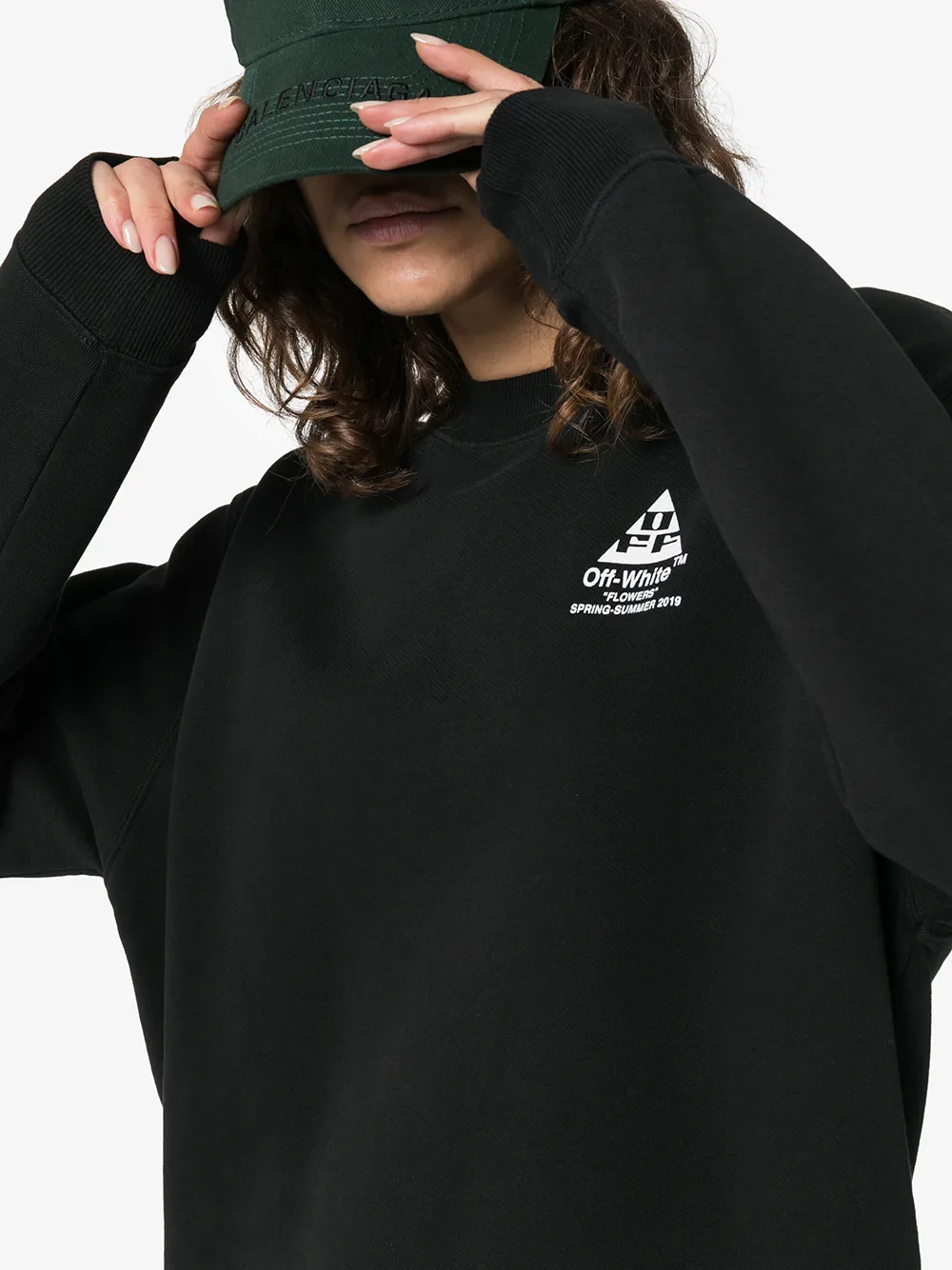 Off-White Katoenen sweater jurk Zwart