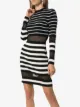 Off-White Minikleid mit Netzeinsätzen