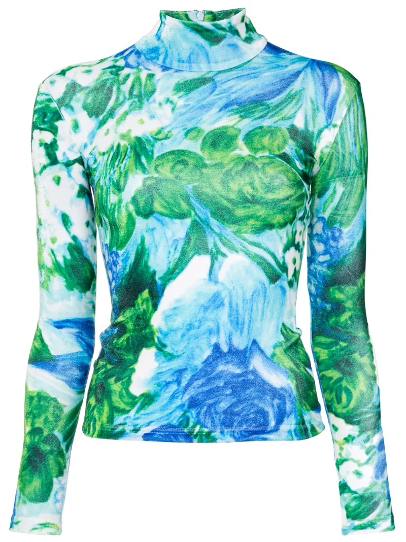 Richard Quinn floral printed jersey