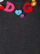 Dolce & Gabbana Kids bead logo embroidered top