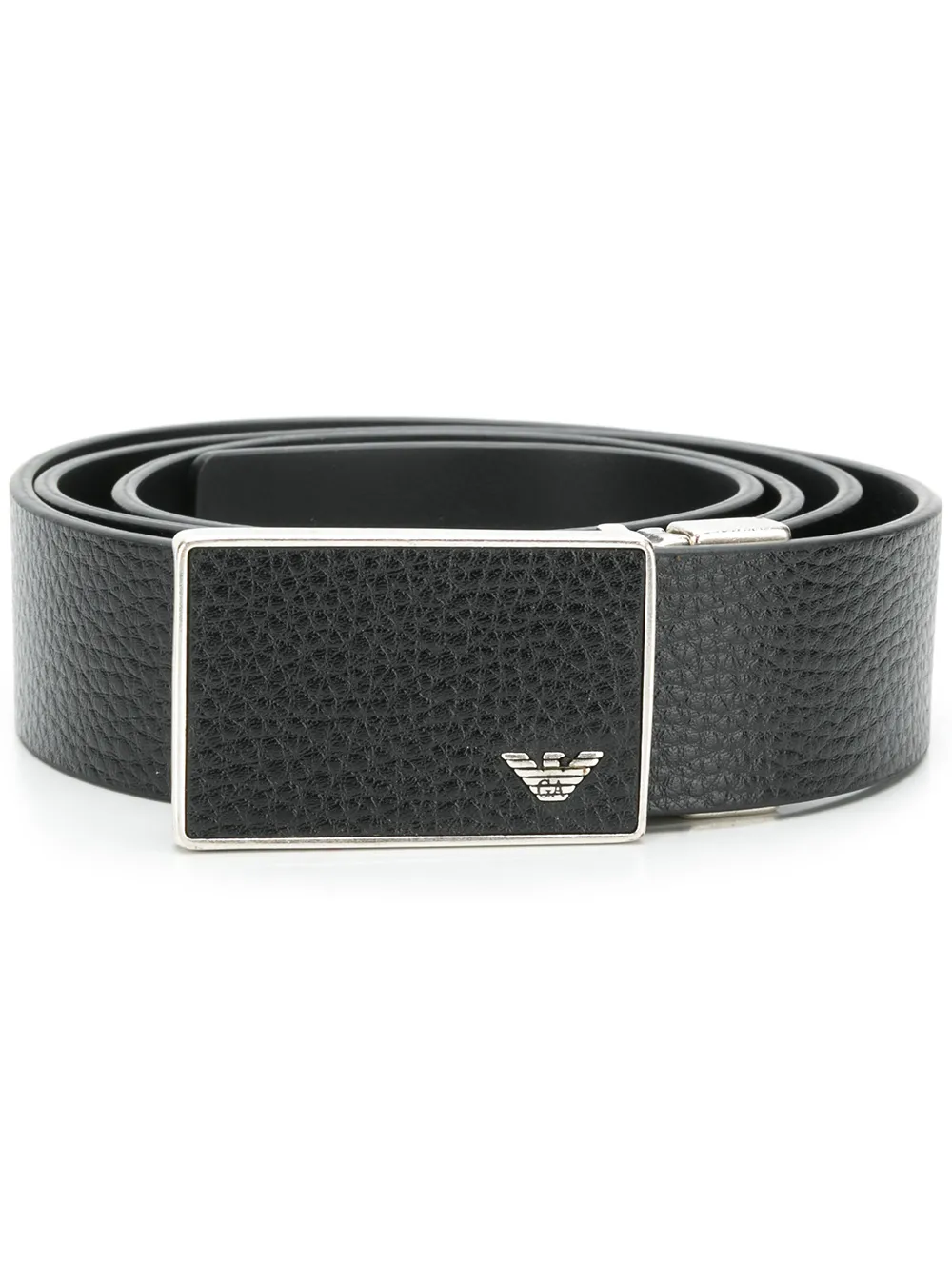 Emporio Armani logo buckle belt Zwart