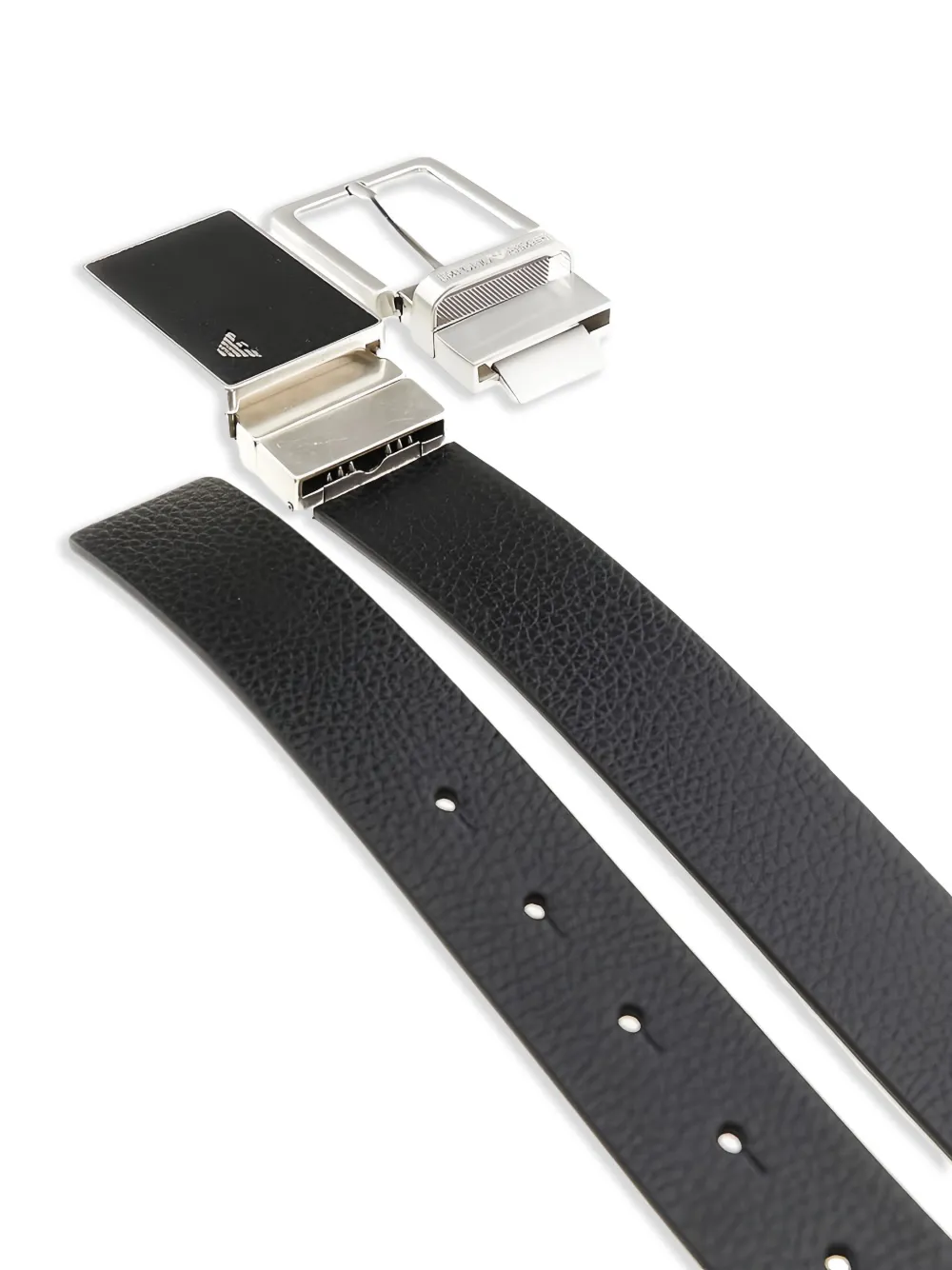 Emporio Armani logo buckle belt Zwart