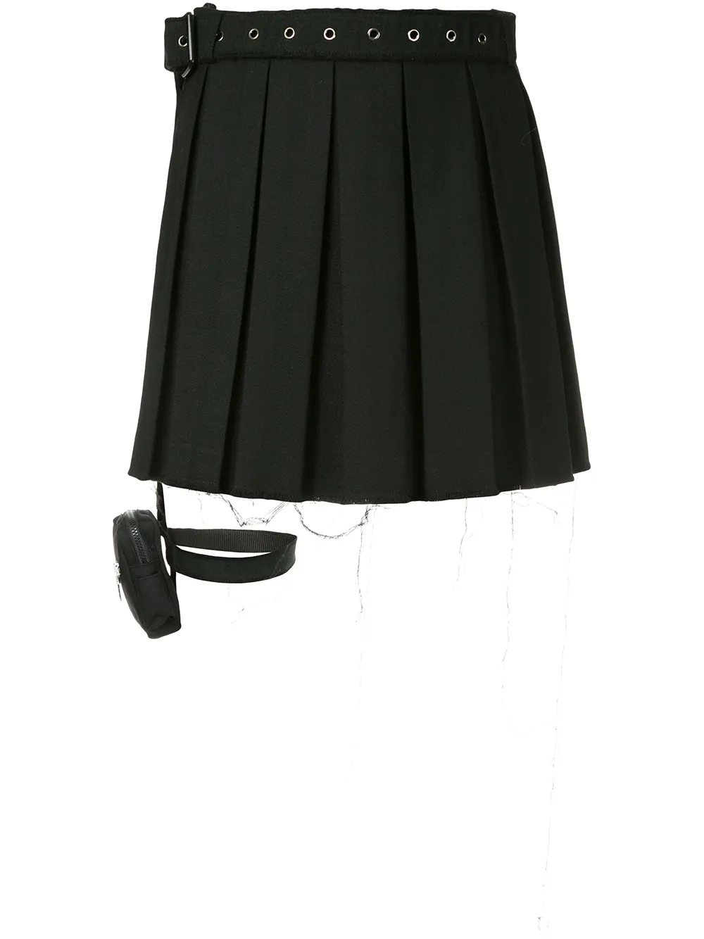 HYEIN SEO HYEIN SEO GARTER BELT PLEATED SKIRT - BLACK