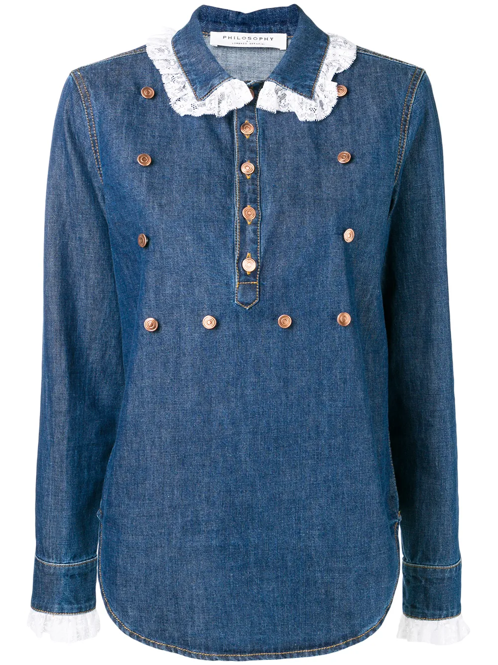 Philosophy Di Lorenzo Serafini Camicia ampia - Blu