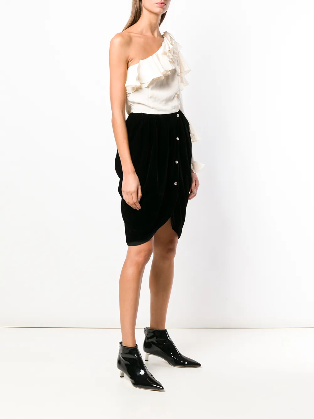 Philosophy Di Lorenzo Serafini one shoulder dress Zwart