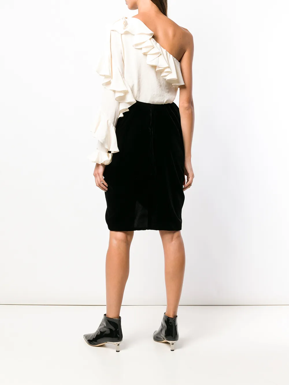 Philosophy Di Lorenzo Serafini one shoulder dress Zwart