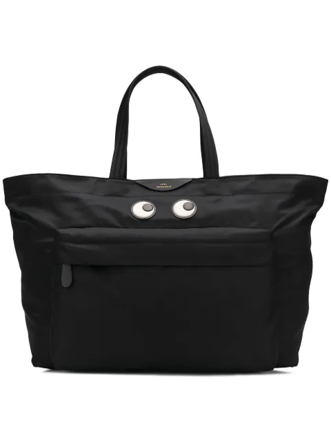 Click to view more detailed imagery on our partner's website Anya Hindmarch Eyes East/west Nylon Tote - Black