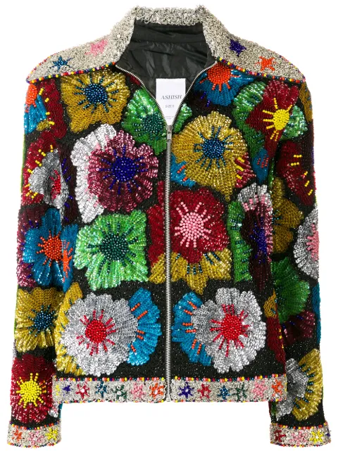 Ashish floral patch jacket