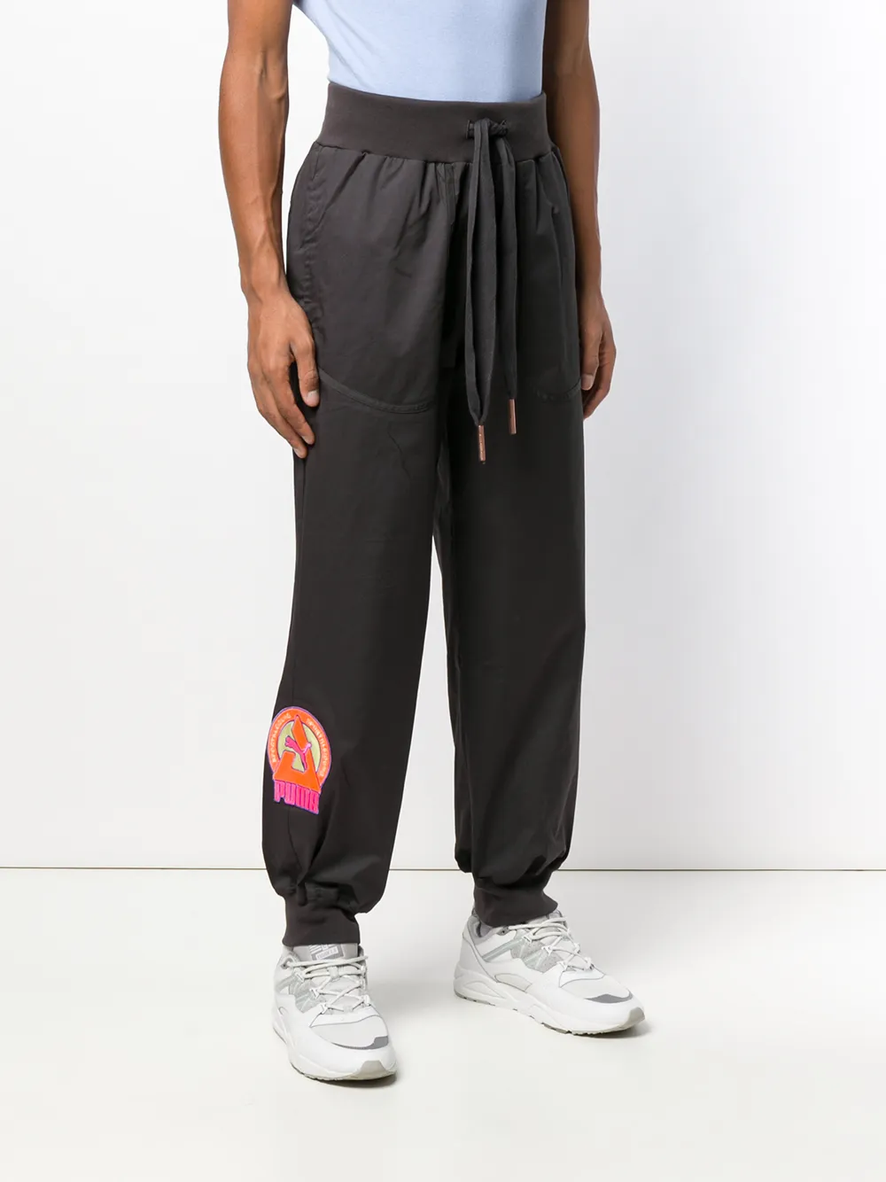PUMA elasticated waist track pants Zwart
