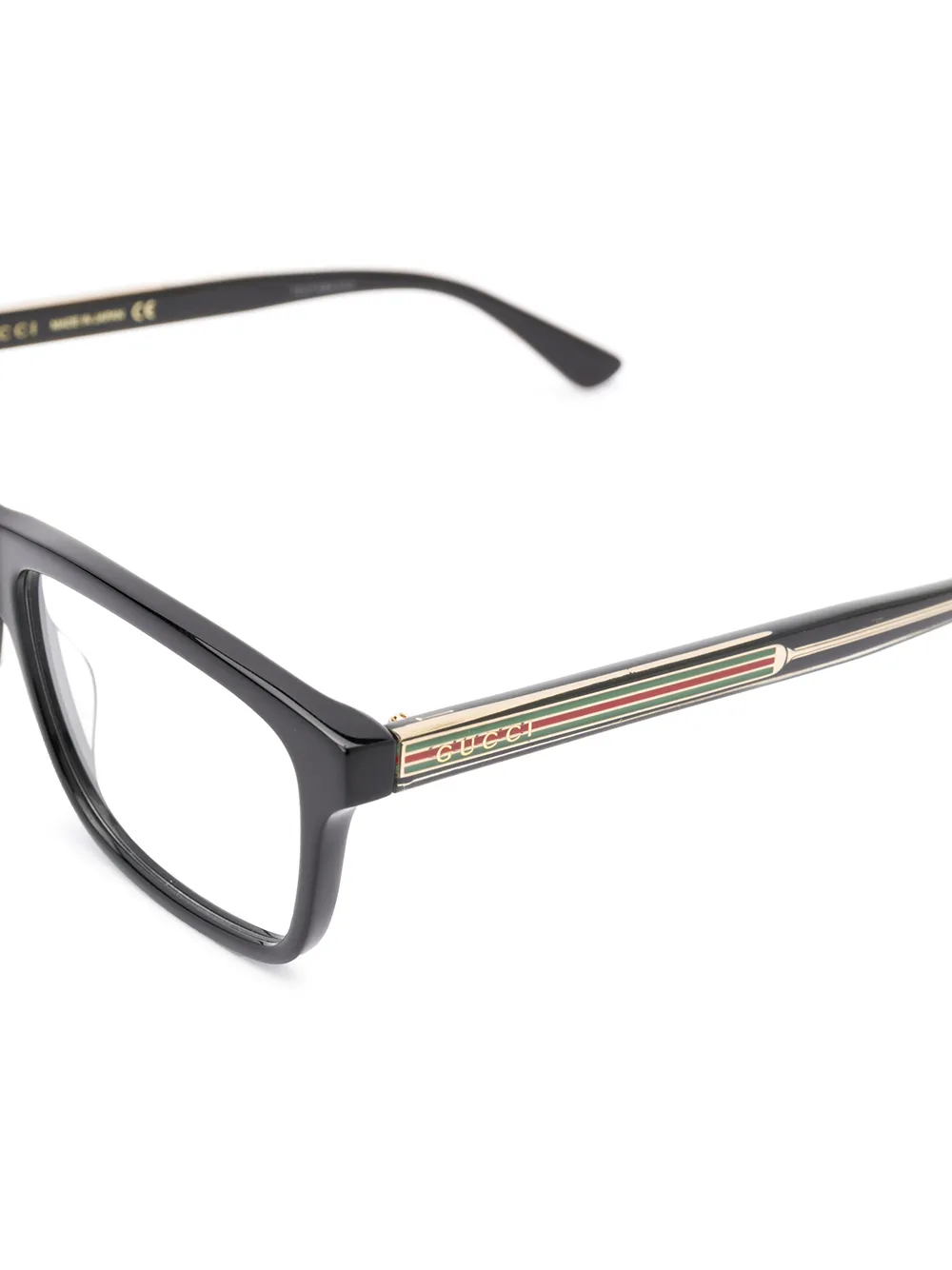 Gucci Eyewear rectangular frame glasses Zwart