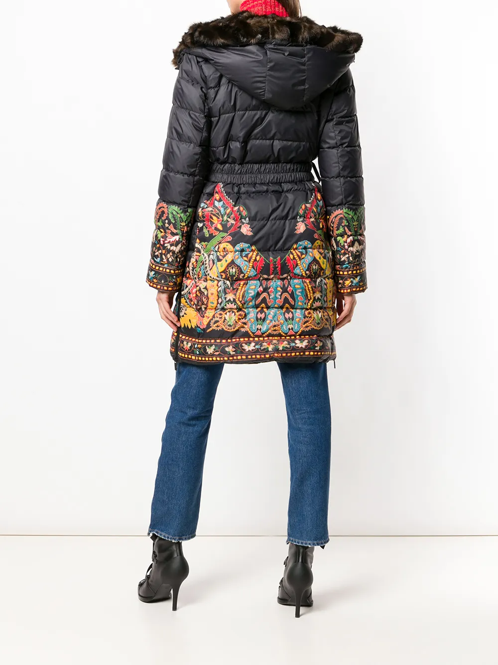 Noir Cachemire Doudoune Etro À Motif Mi longue 7Oq6X6RTW