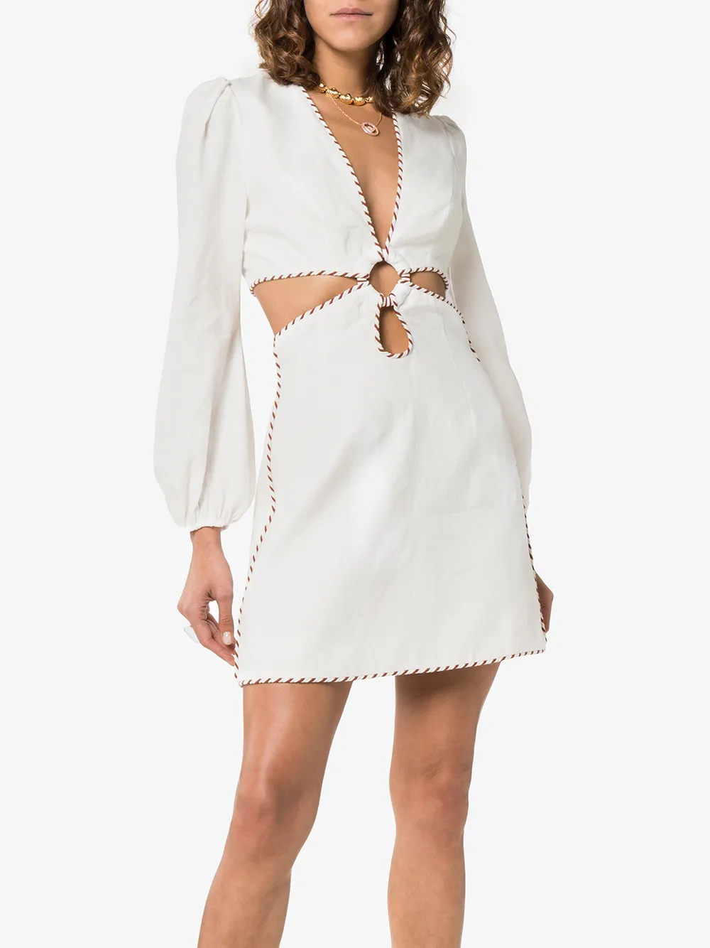 zimmermann corsage mini dress