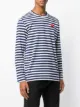 Comme Des Garçons Play Gestreiftes Langarmshirt mit Herz-Patch