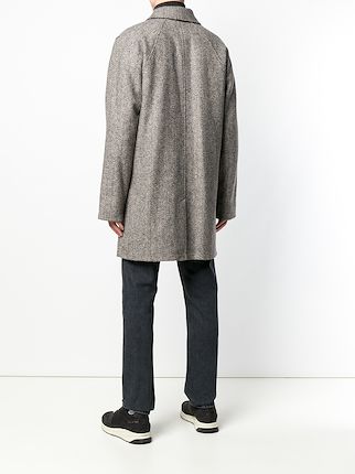 textured single breasted coat展示图