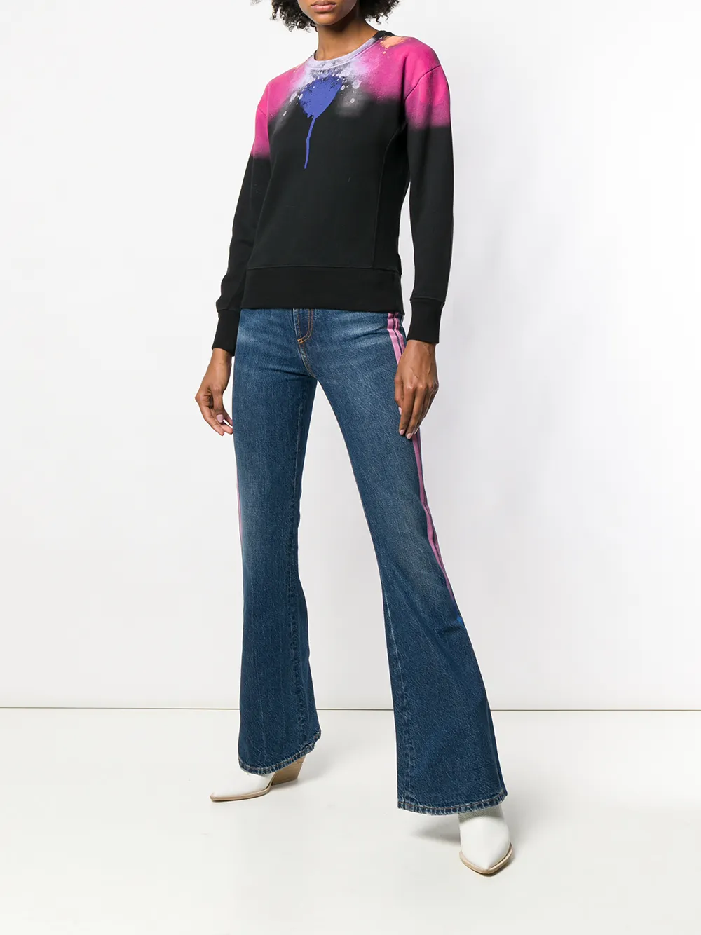  County Of Milan 'abstract Spray Wings' Sweatshirt   Schwarz 