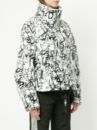 graffiti print high tech down jacket展示图