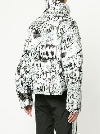 graffiti print high tech down jacket展示图