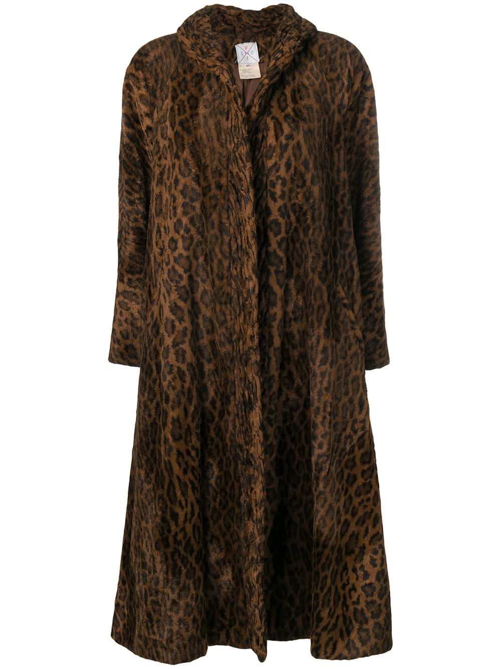 фото Fendi pre-owned пальто оверсайз с принтом