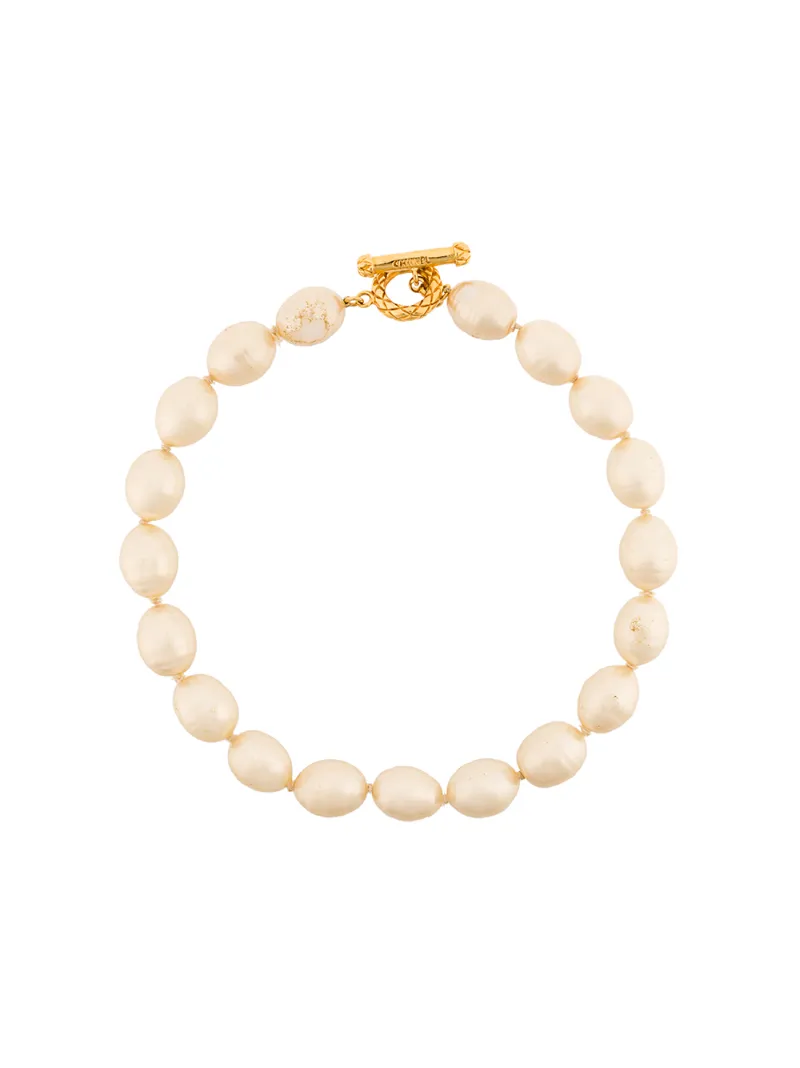 Chanel Vintage цепочка с искусственным жемчугом