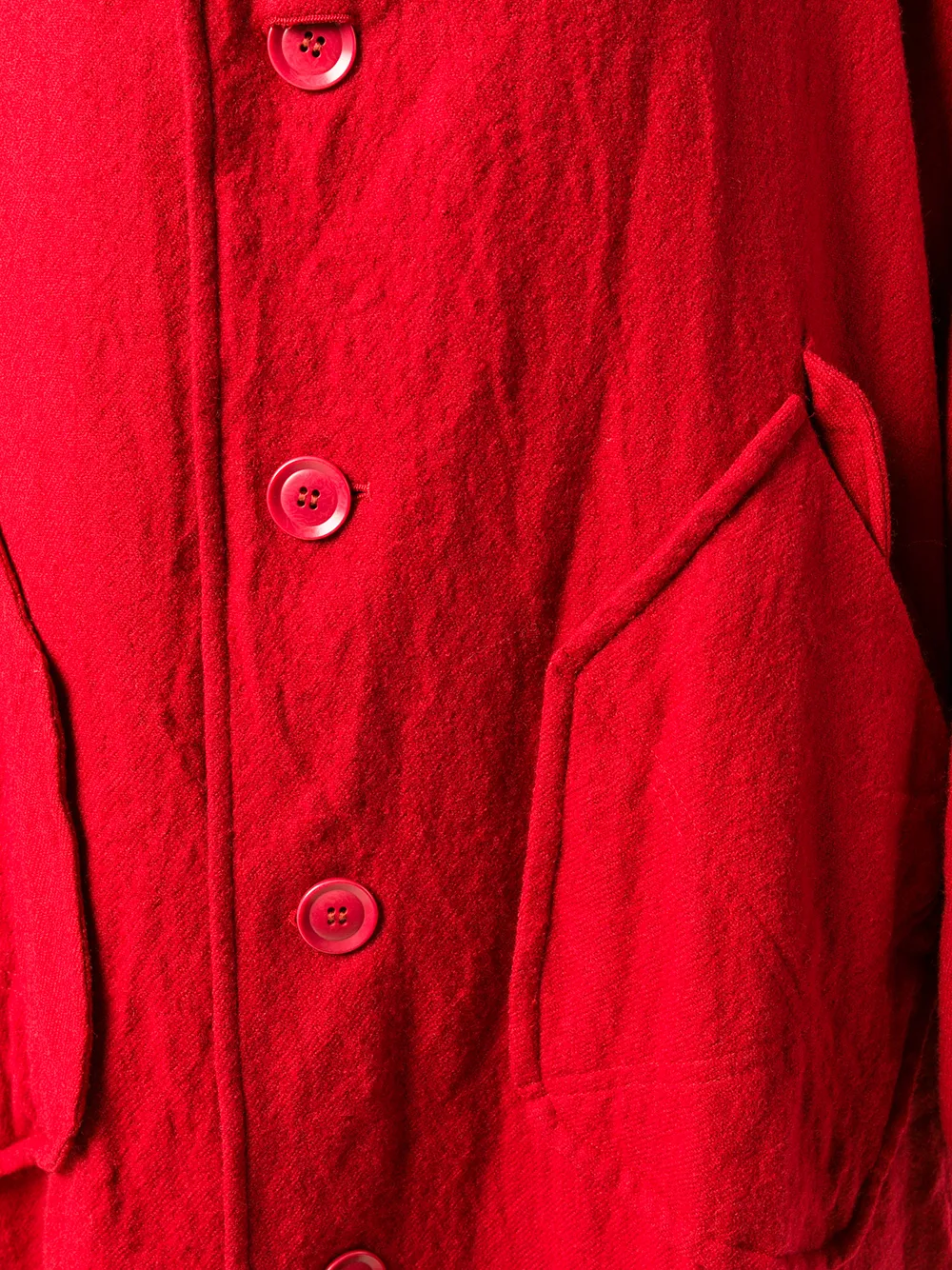 Y's single breasted coat Rood