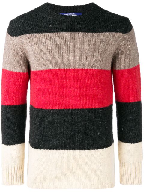 Junya Watanabe MAN colour block knit jumper £239 - Shop Online - Fast ...