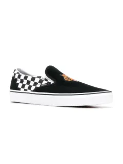 vans slip on tiger check