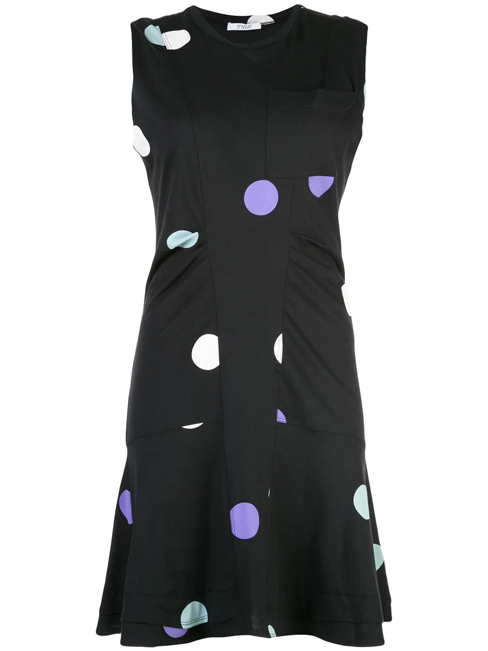 Derek Lam 10 Crosby Dresses DEREK LAM 10 CROSBY SLEEVELESS DRESS WITH RUFFLE HEM - BLACK