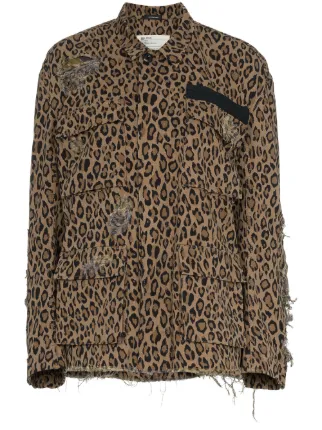 r13 shredded leopard abu jacket