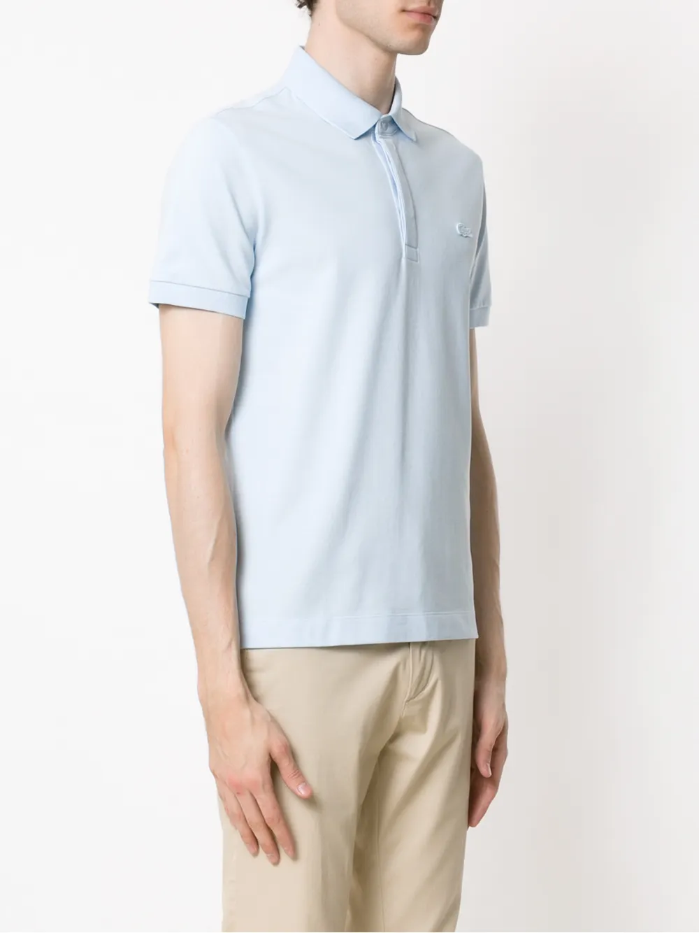  Lacoste Poloshirt Mit Logo Patch   Blau 