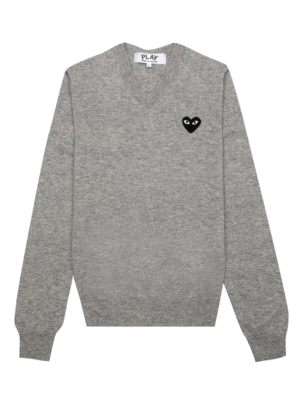 Comme Des Garçons Play logo-embroidered sweater | Grey | Image 1