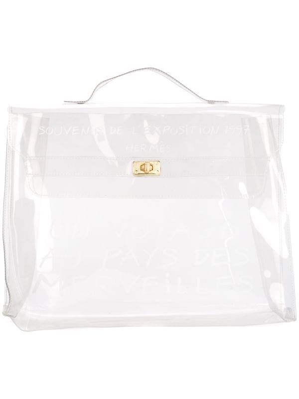 pre-owned Hermès Vinyl Kelly beach bag 