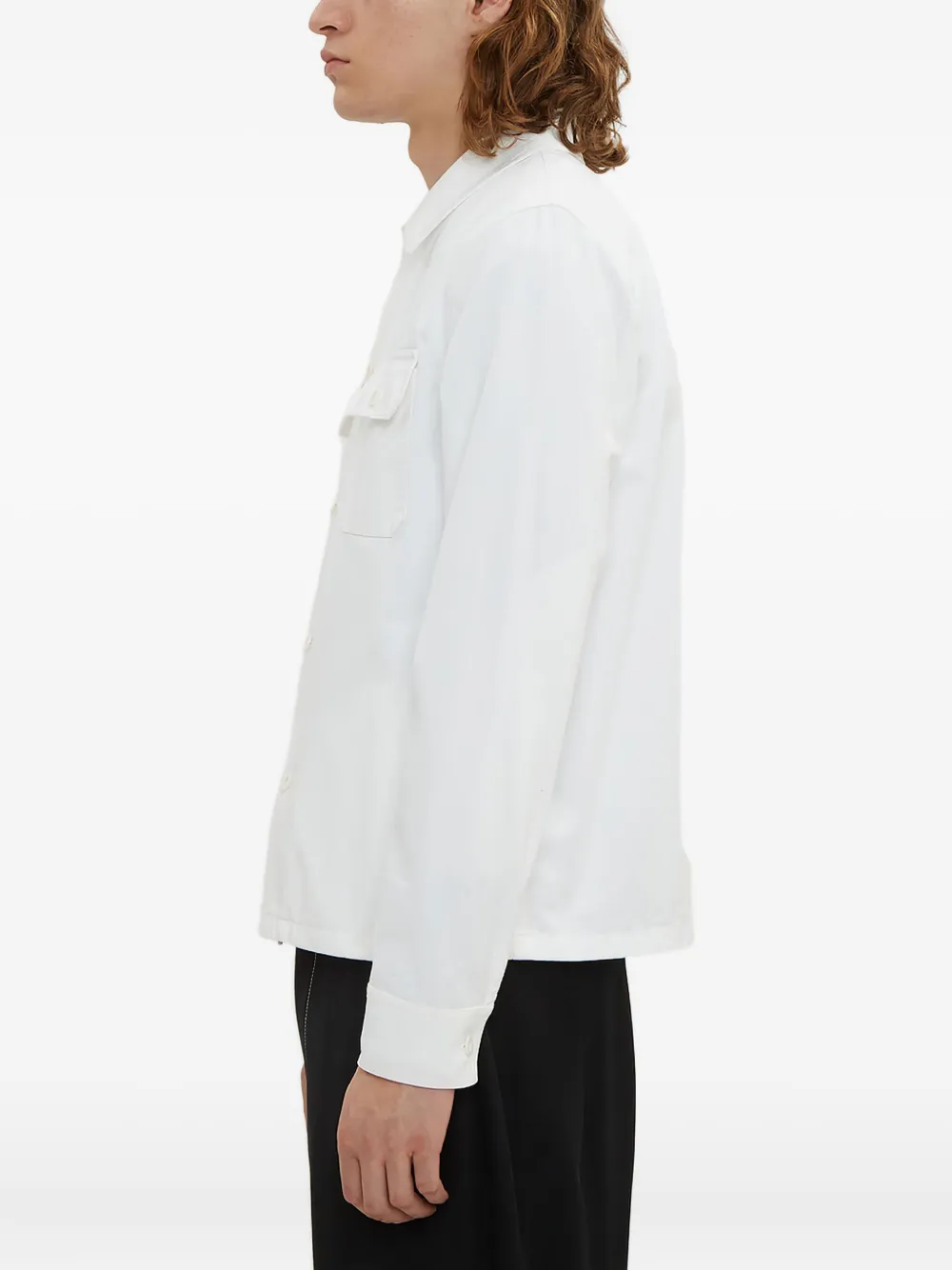 Maison Margiela buttoned shirt jacket Wit