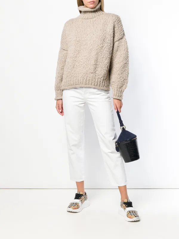 Snobby Sheep Mock Neck Knitted Sweater | Snobby Sheep Mock Neck Knitted Sweater |