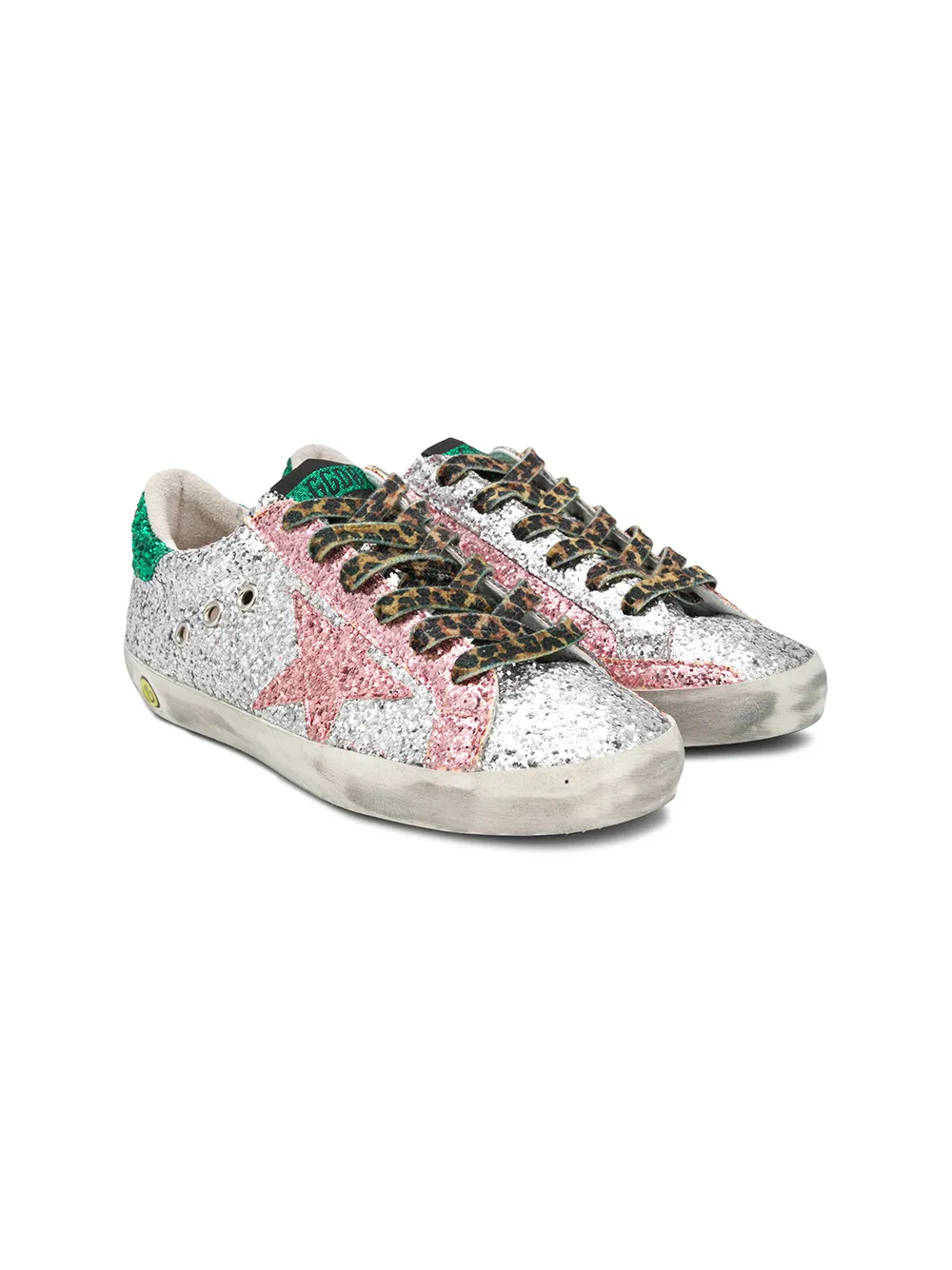 Click to view more detailed imagery on our partner's website Golden Goose Kids' Superstar Sneakers In Metallic