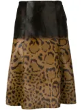 Ferragamo animal print midi skirt - Brown