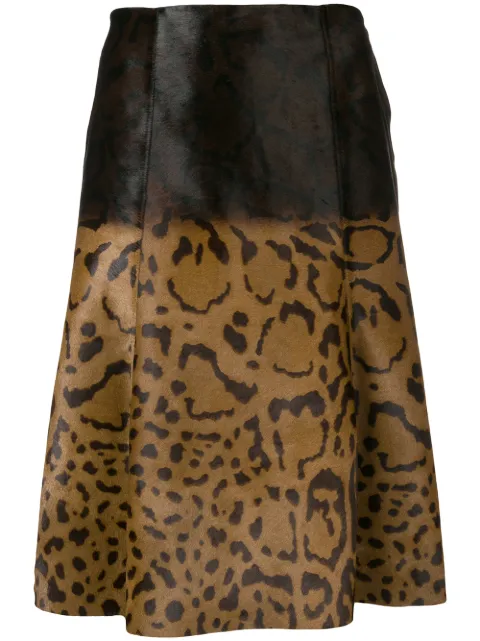 Ferragamo animal print midi skirt