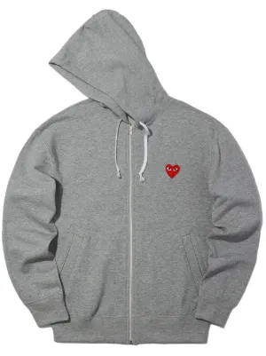 COMME des GARÇONS グレー ジップアップジャケット M Comme Des Garçons Play ジップアップ パーカー | グレー | FARFETCH JP