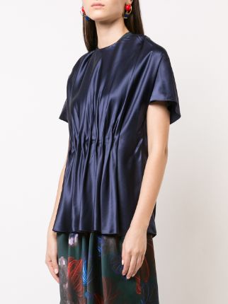 round neck pleated blouse展示图