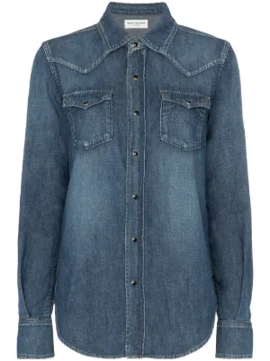 saint laurent denim shirt