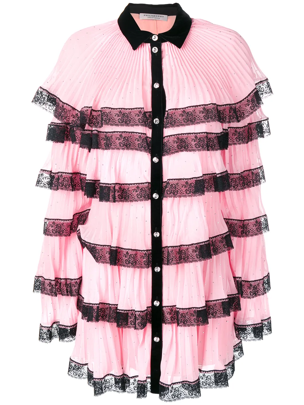 Philosophy Di Lorenzo Serafini Minikleid mit Rüschen - Rosa