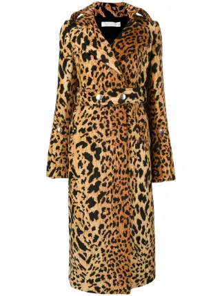 animal print trench coat womens