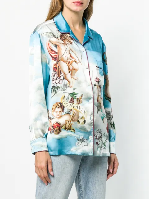 DOLCE & GABBANA PRINTED PYJAMA BLOUSE
