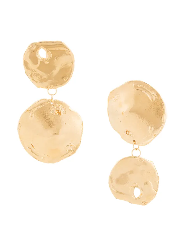 Alighieri Drop Plate Earring in Gold